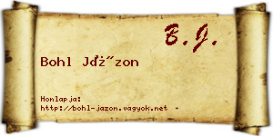 Bohl Jázon névjegykártya